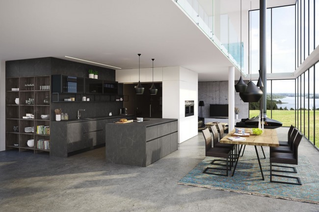 EWE Küche Concreto in steinweiß © EWE Küchen