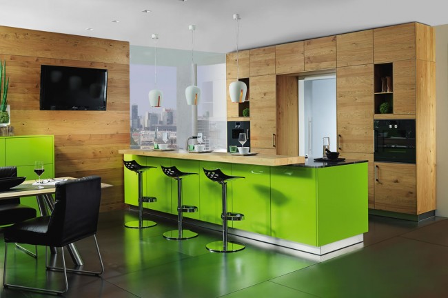 EWE Küche Lucca in limegreen © EWE Küchen
