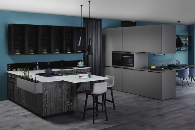 FM Küche Jagaspitz schwarz geschliffen © FM Küchen