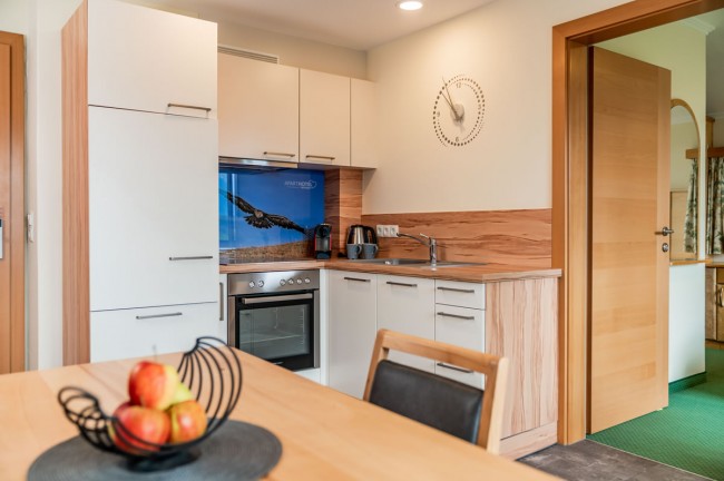 Küchenecke im Aparthotel Ramsau