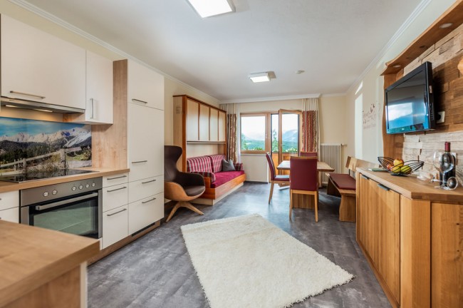 Wohnküche im Aparthotel Ramsau