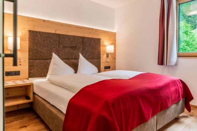 Schlafzimmer im Aparthotel Ramsau